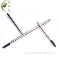 Metal Mascara Brushes Makeup Eyebrow Brush with Lid